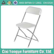 White Chormed Plastic Folding Chairs for Party